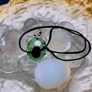 Necklace, glass Pendant,